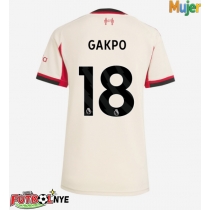 Camiseta Liverpool Cody Gakpo #18 Visitante Equipación para mujer 2025-26 manga corta